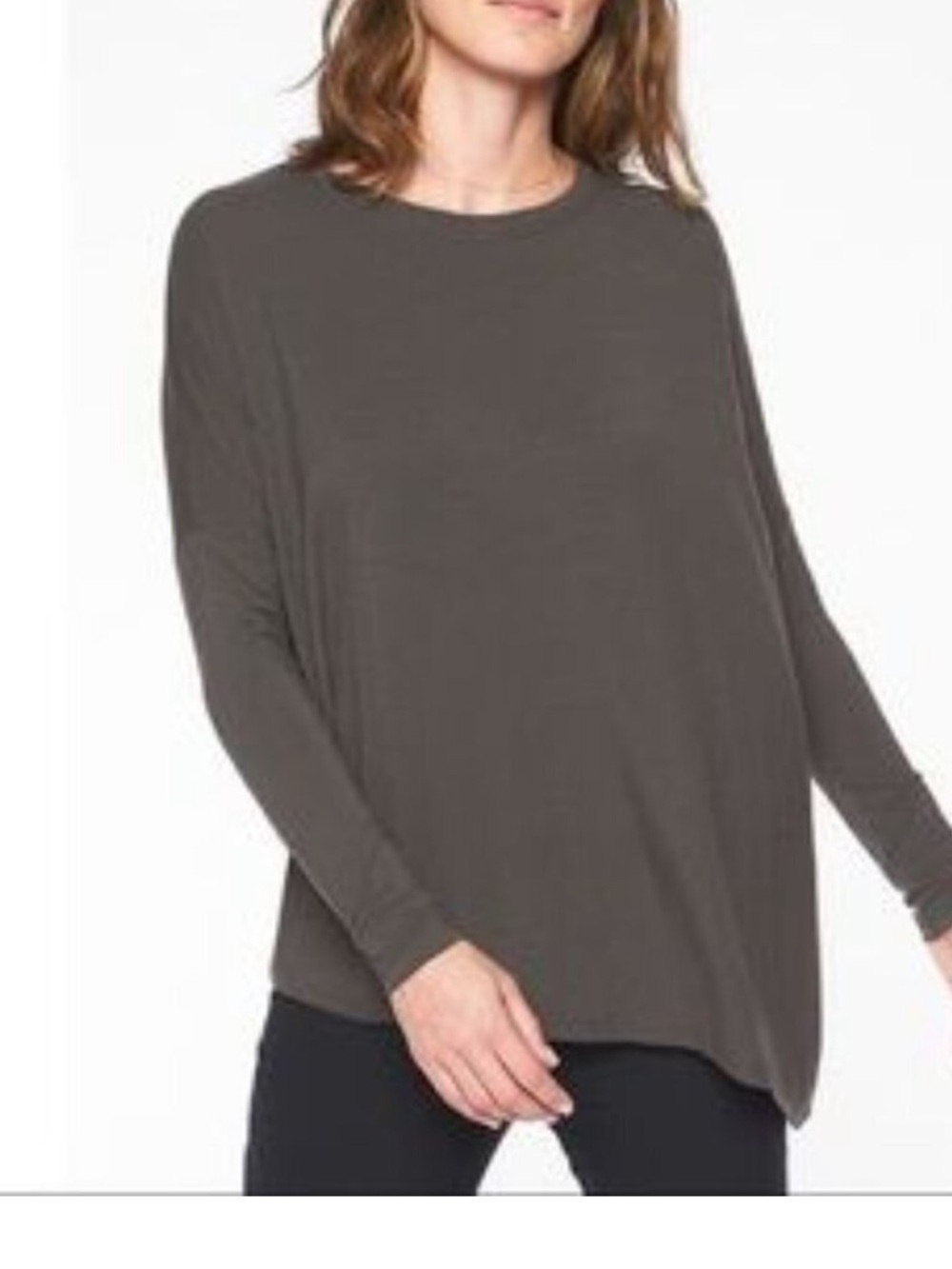 Athleta CloudLight Asymmetrical Long Sleeve Top Gray Size Large